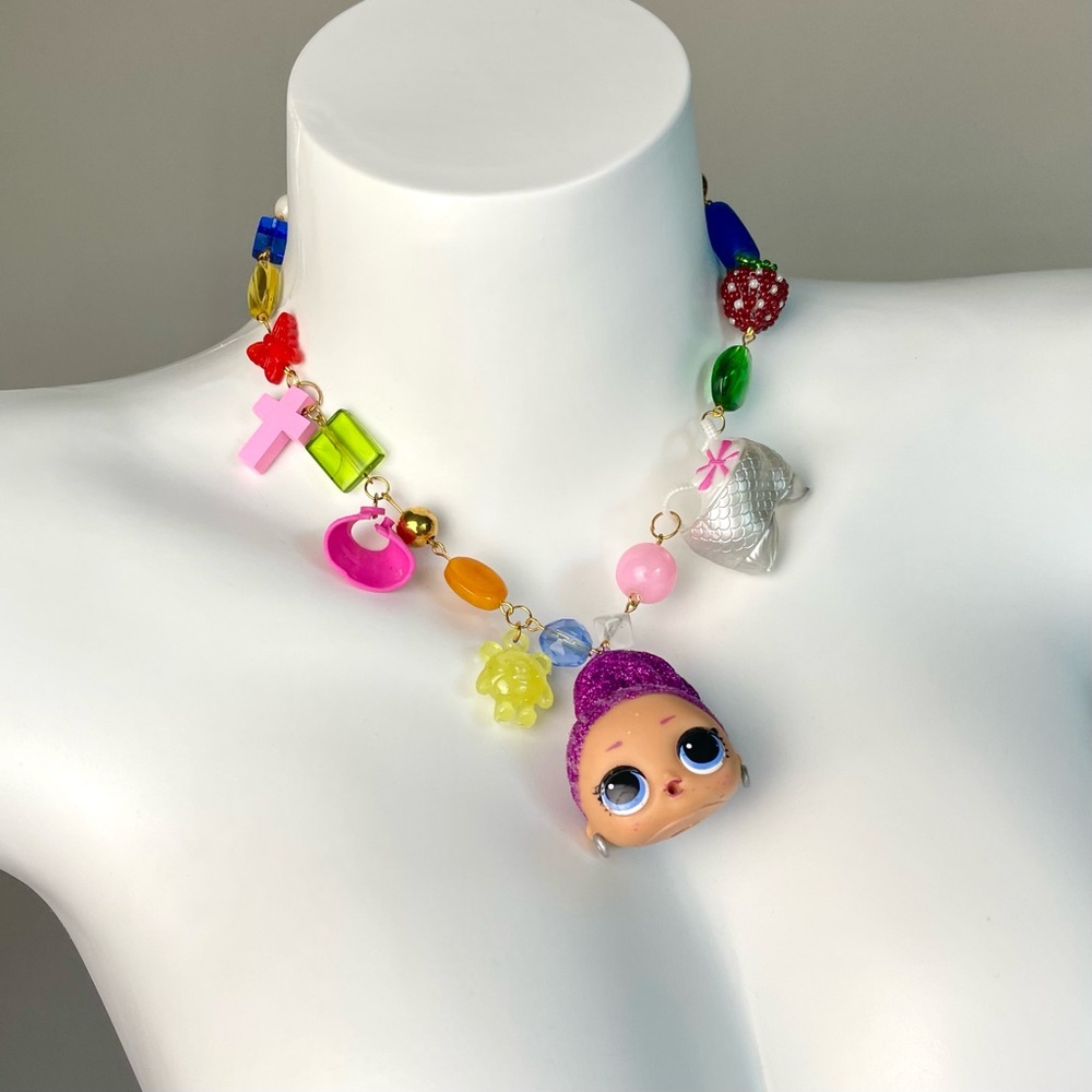 Unique Y2K Colorful Toy Decora Chunky Necklace